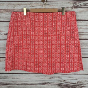 RipSkirt Womens Large Style 1 Red/White "Sunflower Seeds" Short Wrap Skirt